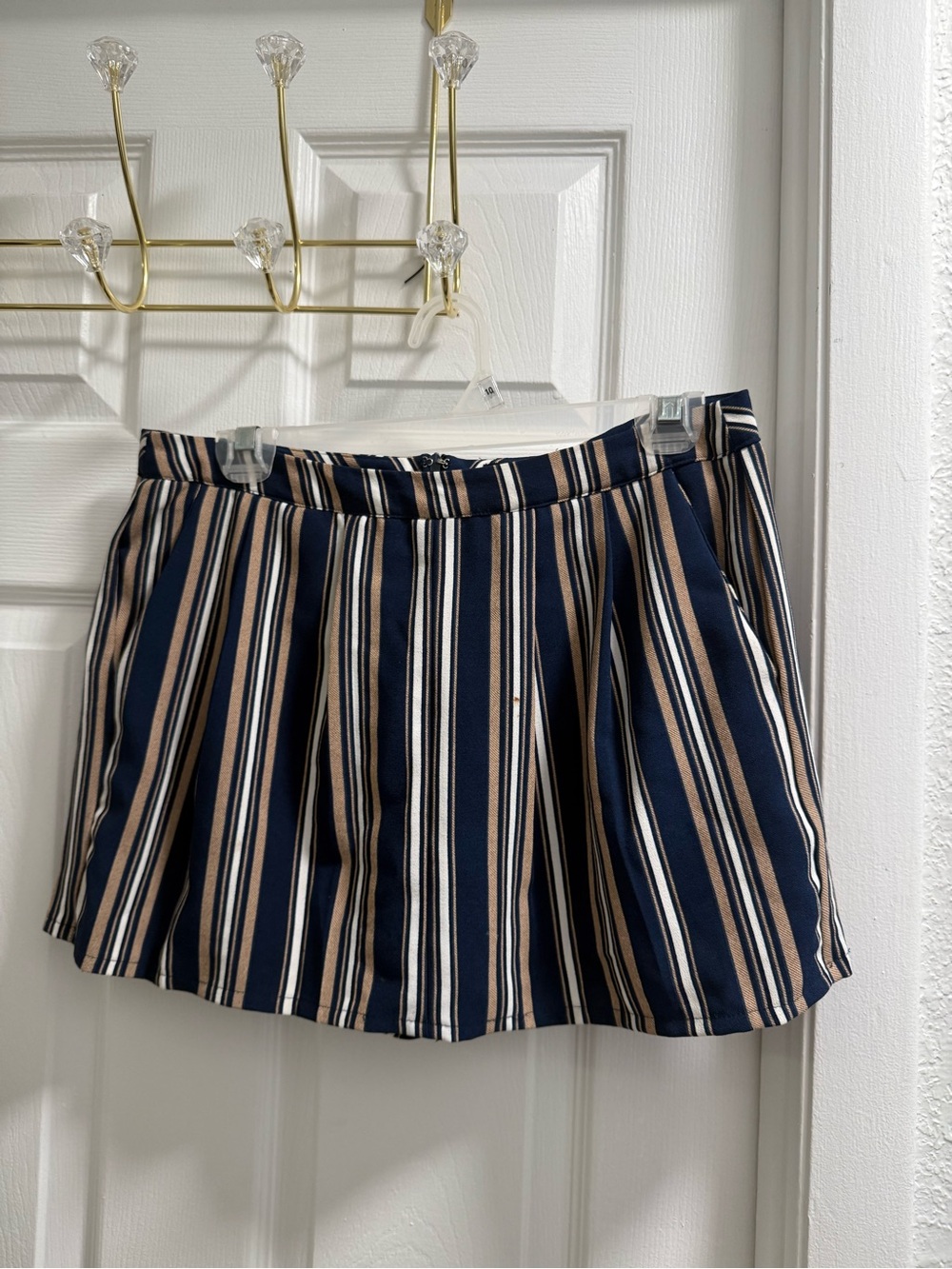 Blue white and gold skort